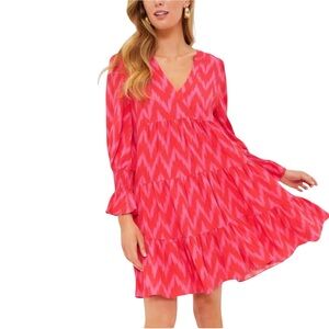 Tuckernuck Pomander Place Pink & Red Dress • Size Medium • LIKE NEW